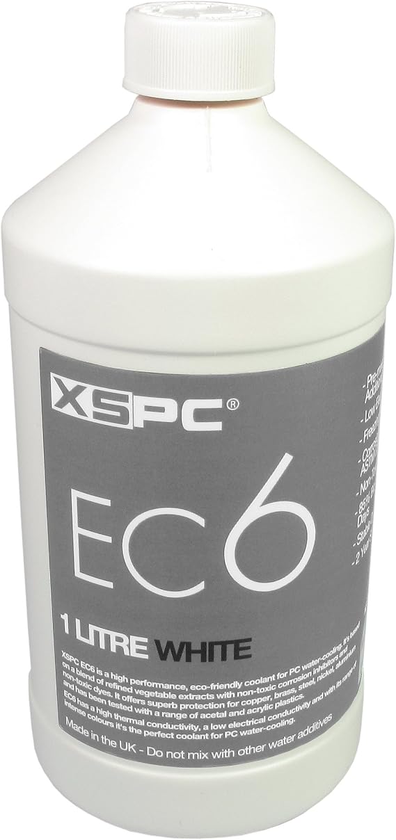 XSPC EC6 High Performance Premix PC Coolant, Opaque, 1000 mL, White