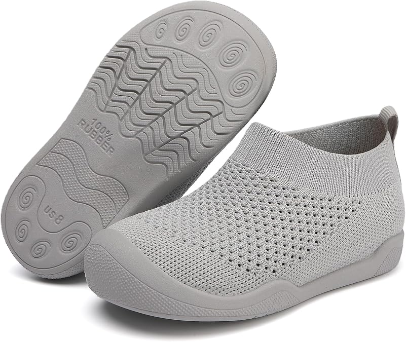 Toddler Sneakers - Soft Slip-Resistant Sole, Wide & Breathable, Easy On/Off with Arch Support & Machine Washable