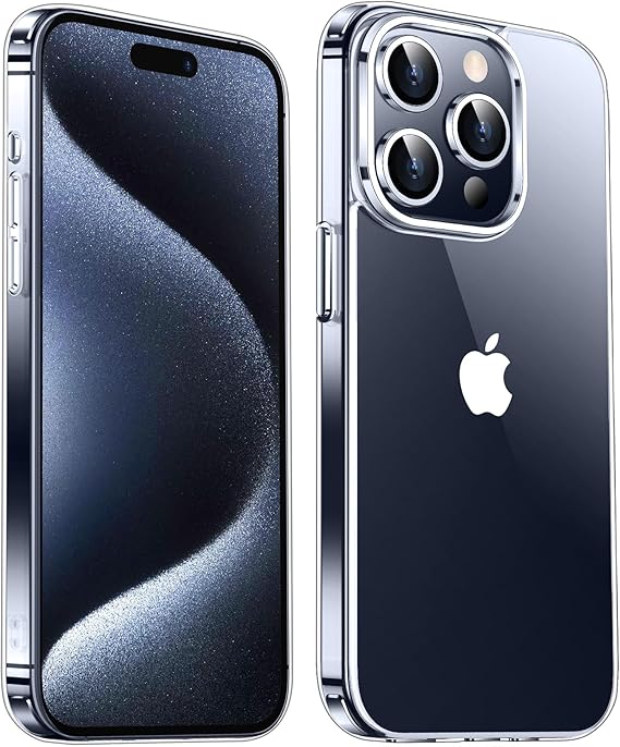 Designed for iPhone 15 Pro Max Case Clear, [Crystal Clear][Anti-Yellowing][Military-Grade Drop Protection] Slim Shockproof Protective Cover Phone Case for iPhone 15 Pro Max 6.7"