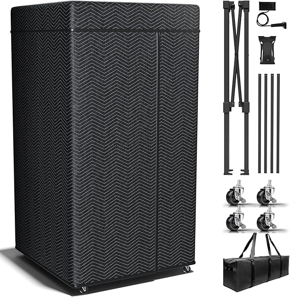 Portable Recording Booth Sound Booth for Recording Echo-Free Vocals Complete Home Recording Studio Foldable Vocal Booth with Travel Bag for Voiceovers, Podcasts & Music (XL Booth)