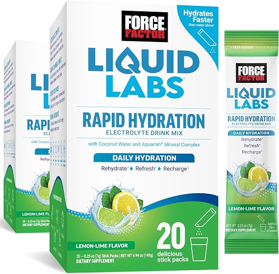 Force Factor Liquid Labs Electrolytes Powder Packets