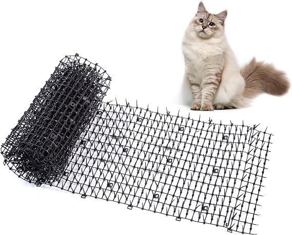Scat Mat for Cats with Spikes, 6.5ft Prickle Strips Network Digging Stopper Cat Deterrent Mat Cat Repellment Mat