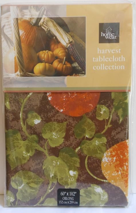 Homeware Harvest Tablecloth Fruit Lattice (Brown, Oblong 60 x 102)