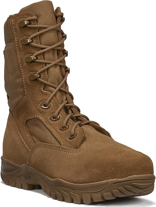 Belleville C312 ST Military Boots for Men, ASTM Safety Rated, EH Rated | ASTM Compliant Impact & Compression, EH Protection, Under 25 oz, Rugged Traction Steel Toe Boots for Men, Made in USA