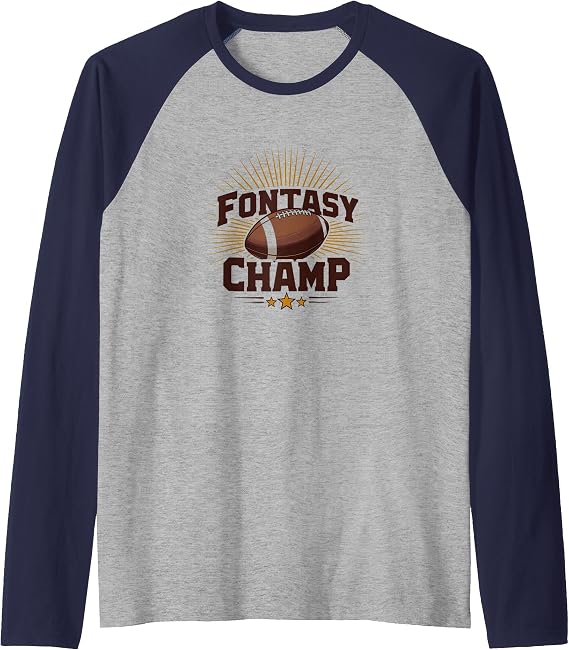 Fantasy Champ: Football Victory for Sports Fanatics Raglan Baseball Tee