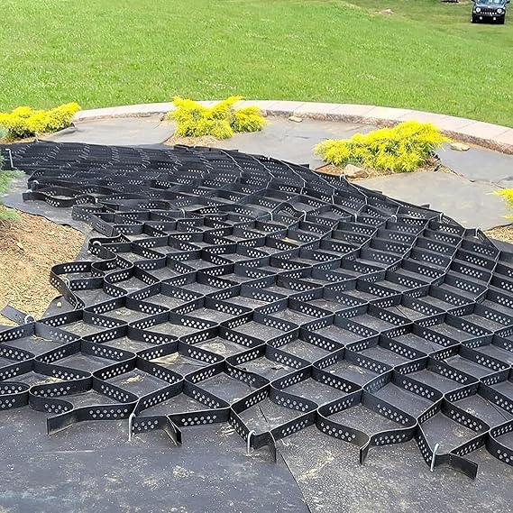 Ground Grid Stabilizer 2 inch, Paver Heavy Gravel Stabilizer for Support Driveway Walkway Foundation Paving Mesh1x9 m3.3x30 ft-1
