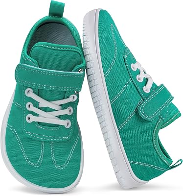 Kids Wide Toe Box Barefoot Shoes Breathable Comfy Summer Canvas Sneakers | Toddler BoysGirls Zero Drop Minimalist Outdoor Activities Walking Running Shoe