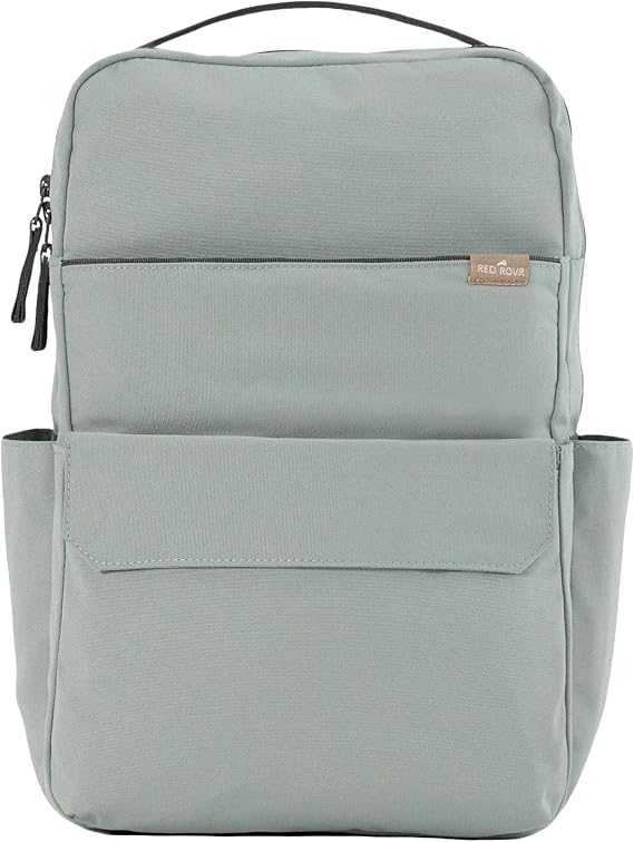Roo Diaper Bag Backpack | Sage 1 LB Baby Bag - 11 Pockets & Changing Pad | Lightweight diaper bag backpack for baby essentials, 11 pockets, changing pad, bottle storage, water-resistant sage bag daily