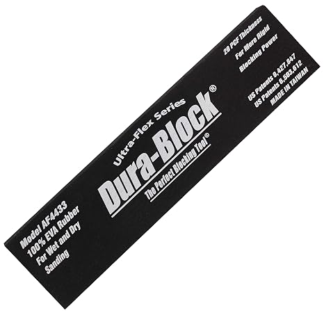 Dura-Block Sanding Block Holder Pad - 11in Ultra-Flex Scruff Pad Fit Wet Dry Sandpaper and Scuff Pads for Auto and Wood