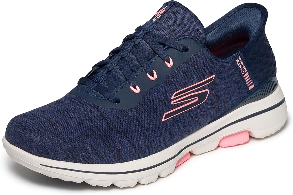 Skechers Womens Go Walk 5 Relaxed Fit Slip-in Golf ShoeSneaker | Golf, Slip-ins, GOGA MAX, Water-Repellent, Spikeless, Relaxed Fit, Breathable, Lightweight, Soft Stride Cushioning