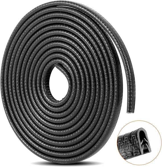 Car Door Edge Protector Edge Guards Black 16Ft(5M) U Shape Automotive Door | Trim Edge Protector for Most Car