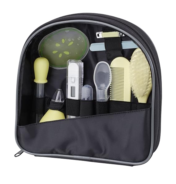 Mommy's Helper Baby Healthcare & Grooming Kit | Baby Grooming and Healthcare Kit, 14-Piece Nursery Essentials Set with Thermometer, Nasal Aspirator and Portable Travel Case.