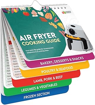 Air Fryer Cheat Sheet Magnets Cooking Guide Booklet - Air Fryer Cookbook - Air Fryer Liners - Air Fryers Kitchen Gifts Gadgets 2026 - Air Fryer Cooking Guide - Air Fryer Accessories