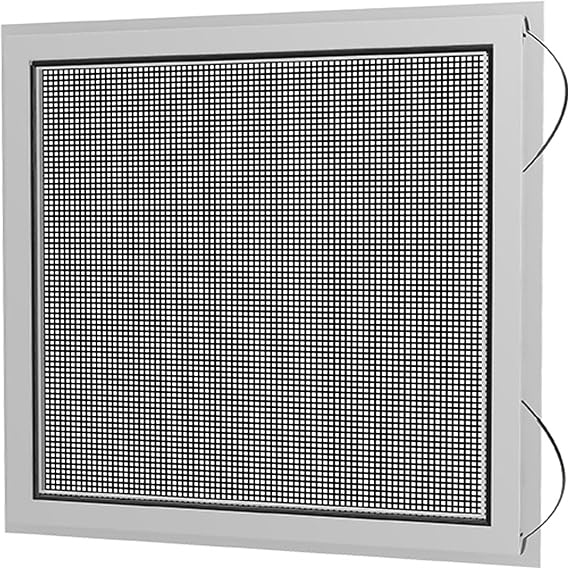 Custom Window Screen Replacement - Assembled Casement Screen (CA1). Casement Window Screen Uses Two Leaf Springs and Flange System for Superior Seal in Your Window Frame