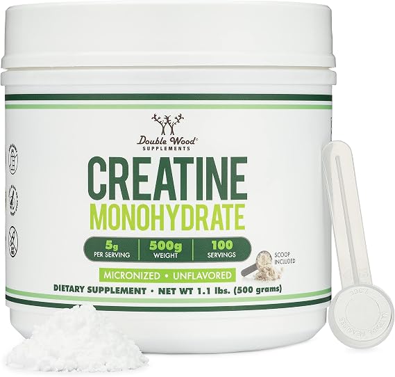 Micronized Creatine Monohydrate 5g, Unflavored, No Fillers, 100 Servings