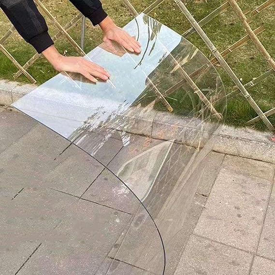 Polycarbonate Roofing Sheet Clear Polycarbonate Sheet Roof Panels Acrylic Plastic Sheet,UV Protection Rainproof Cover,Outdoor Awning Shelter,for Greenhouses,Sheds,Carports,Huts,Kennels,Easy to Cut