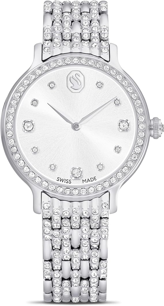 Swarovski Imber Watch, Swiss Made, Metal Bracelet, Silver Tone, Stainless Steel