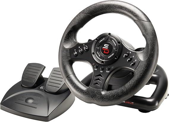 Subsonic Superdrive - SV450 Racing steering wheel with pedal and paddle shifters for Xbox Serie X/S, Switch, PS4, Xbox One, PC (programmable for all games) (Xbox Series X)