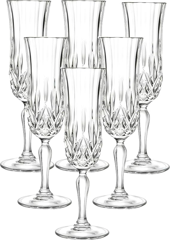 Lorren Home Trends Opera Flute, 6 Calici 13cl 4,49 oz