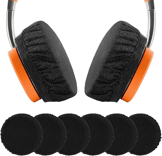 3Pairs Headphone Ear Covers, Sweat Mesh Headphone Cover for Ears, Washable Headphones Earpads, Stretchable Headphones Ear Cover Replacement for Gym Libraries Studying Gaming Aviation Racing
