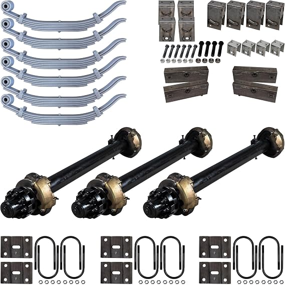 The Trailer Parts Outlet - 12,000 lb TK Triple Axle Kit - Hydraulic Brake - 36K Capacity (Axle Series), 74/46