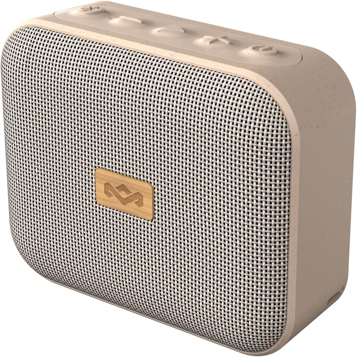 House of Marley Jammin Small Portable Speaker - Bluetooth Speaker with 14 Hr Playtime, IPX5 Splash-Proof &amp; Built-in Mic for Calls - Compact Wireless Audio Crafted with Sustainable Materials, Cream