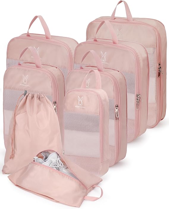 6/8 Set Space Saving Compression Packing Cubes Lightweight Packing Cube
