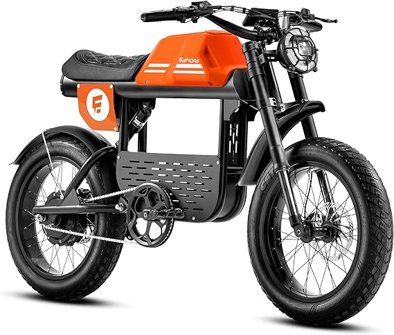 2026 FT01 1700W Electric Dirt Bike 36MPH with 48V 30Ah, 135MM Front Fork Full Suspension & Dual Disc Hydraulic Brakes, 90Miles Long Range Electric Bike, 20" Fat Tire Off-Road Ebike, Commuting,Latest