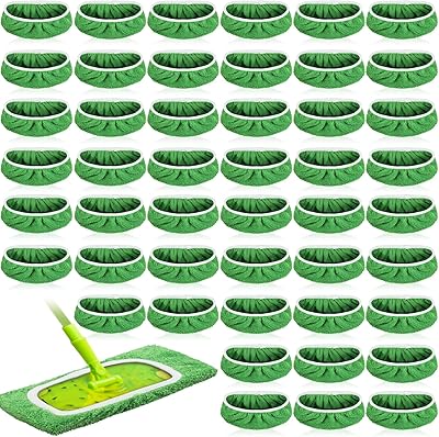 Nuogo 8 Pack Reusable Wet Mop Pads Refills Compatible with Swiffer Sweeper Mops Household Cleaning Washable Mop Pads for Wet & Dry Use Mop is Not Included