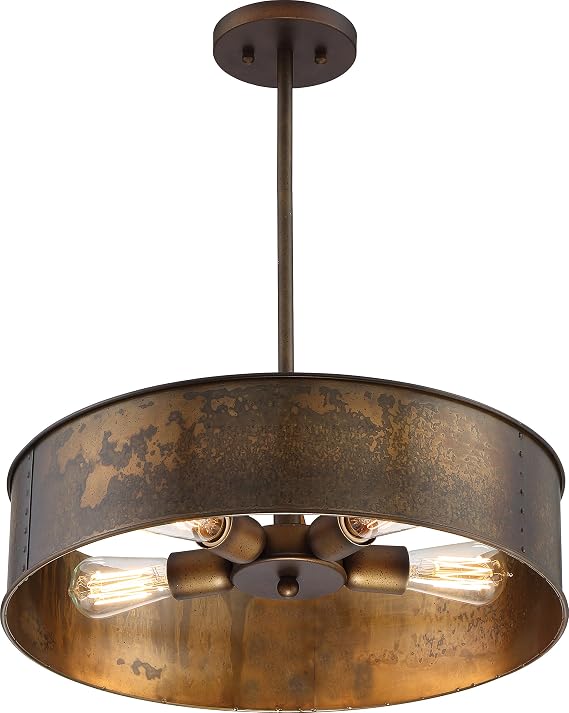 Nuvo Lighting 60/5894 Four Light Pendant, Brass, 4-Light Pendant