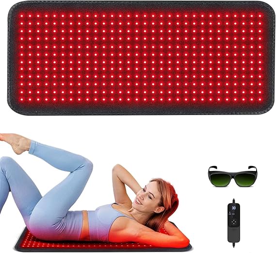 Red Light Therapy Mat for Body - 360 LEDs Large Red & Infrared Light Therapy Pad Blanket with Infrared Light 850nm & 660nm for Full Body Waist Shoulder Muscle
