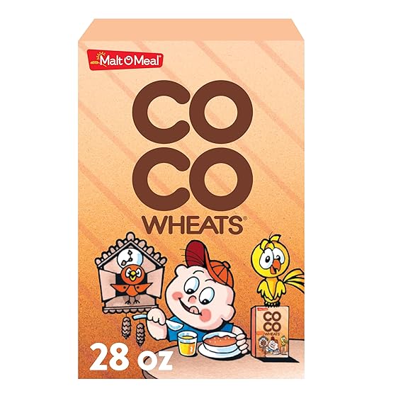 Malt-O-Meal Original Coco Wheats Hot Cereal, 28 oz Box | Creamy Porridge With An Excellent Source Of Iron And Quick Cooking Preparation For Warm Breakfasts, Kosher