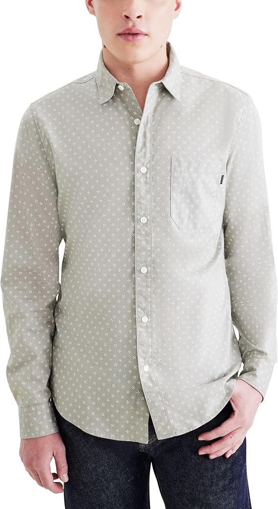 Dockers Men's Slim Fit Long Sleeve Casual Shirt (Regular and Big & Tall)