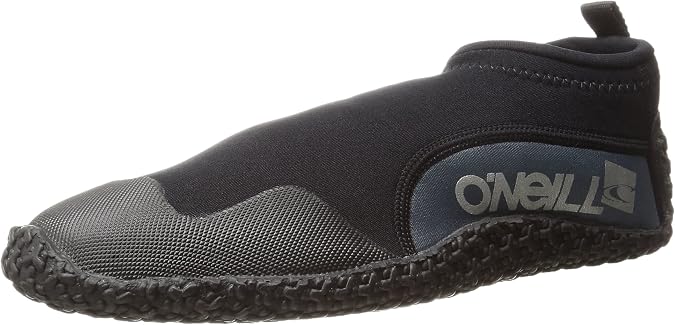 O'Neill Men's Reactor 2mm Wetsuit Reef Boot, Water Shoe, Anatomical Fit with Round Toe, Durable Rubber Sole for Surfing, Paddleboarding, Snorkeling, Black/Coal, 9