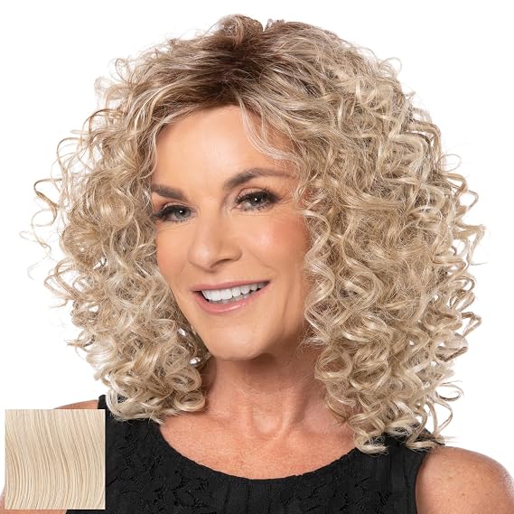 Toni Brattin Irresistible Wig - Natural Looking Multi-Cultural Style with Lace Front & Soft Curls - Shoulder Length - Heat-Friendly Fiber - Adjustable & Comfortable (Platinum, Plus)