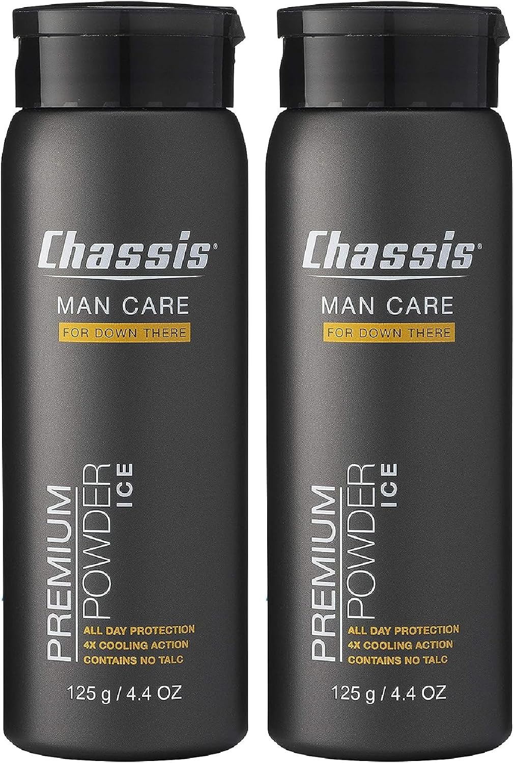 Chassis Ice Premium Body Powder for Men, Whole Body Deodorant, Odor-Absorbent, Talc-Free Anti-Chafing Powder for Groin & Sensitive Skin, Friction Defense & Odor Control, Original Fresh Scent