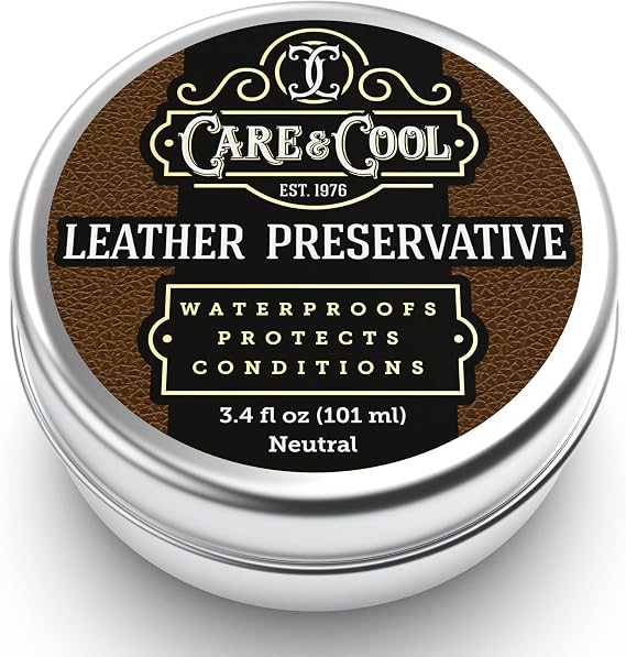 Care & Cool Ultimate Leather Conditioner and Protector (3.4 oz). Waterproofs, Restores, and Heals Your Shoes, Boots, Purses, Jackets, Couch, and Furniture. Setting the Standards Since 1976.