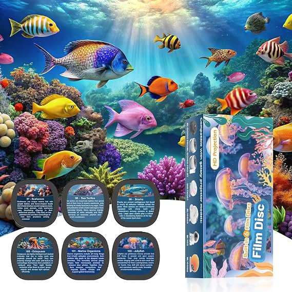 Galaxy Projector Pro Disc,Upgrade Ocean Version Projector Disc,5K Replaceable 6 HD Galaxy Discs,Night Light Projector Starry Sky Lamp,for Kids Bedroom Ceiling Birthday Gifts (Device Not Included)