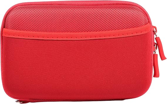 Nylon Hard Shell James Diabetes Compact Case for Glucose Meter Test Strips Lancing Device. (Red)