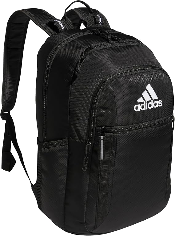 adidas Excel 7 School Backpack for Laptop, Gym and Travel, 34L, Black/White/7, OSFA