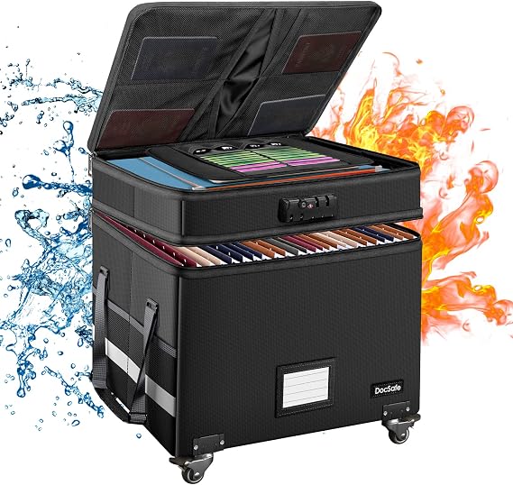 DocSafe Fireproof File Box with Wheels