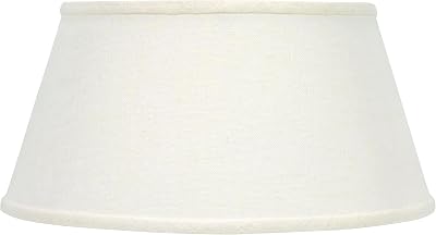 Upgradelights Bouillotte Lamp Shade 14 Inch White Linen