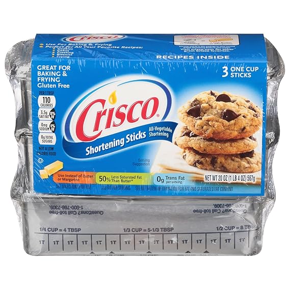 Crisco All-Vegetable Shortening Sticks, 20 Ounce, 3 Sticks