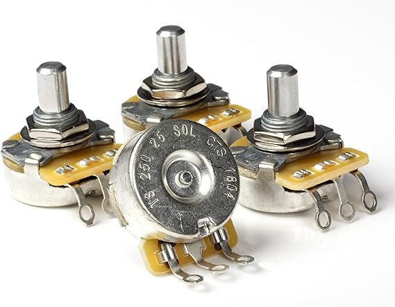 CTS Pot, 250k Audio, Solid Shaft (4 Pack)