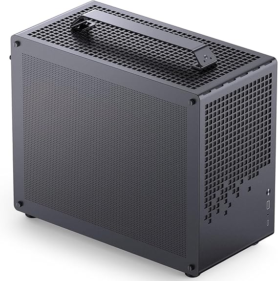 JONSBO/JONSPLUS Z20 Mesh Black Micro-ATX Mini Tower PC Case,with Detachable Carrying Handle, Mini Size, High-Performance Hardware Compatible, Support 240AIO, H160mm Cooler, Black