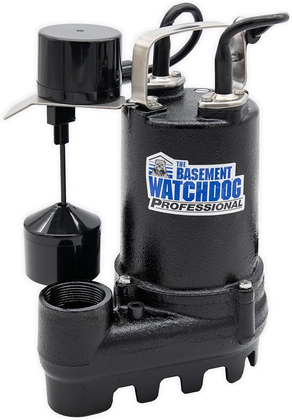 THE BASEMENT WATCHDOG Model SI-50V 1/2 HP 4,300 GPH at 0 ft. and 3,600 GPH at 10 ft. Cast Iron Submersible Sump Pump with Vertical Float Switch