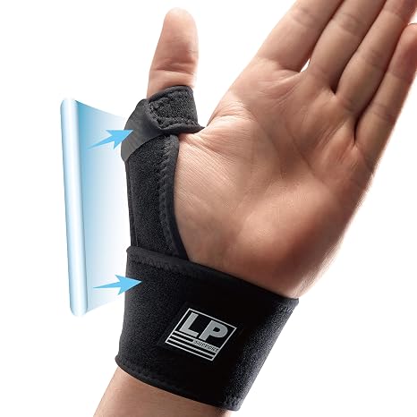 LP 563CA Thumb Splint Stabilizer Adjustable Wrist Brace Support for Sprained Pain Relief, de Quervain's Tenosynovitis, Arthritis, Tendonitis & Trigger Finger Fits Left & Right Hand, One Size (1 Pack)