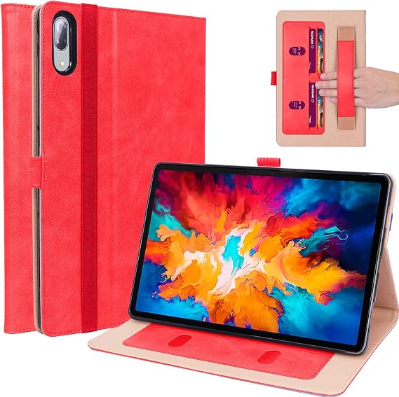 Gylint Case for Lenovo Tab P11 Pro, Multifunctional Cover Standing Multiple Viewing Angles Feature for Lenovo Tab P11 Pro 11.5 TB-J706F / TB-J706X Red