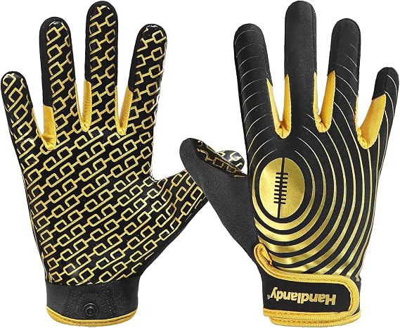 AIGEVTURE Mens Football Gloves Adult Wide Receiver Sticky Gloves