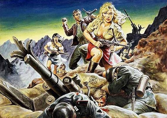 2026 Wall Calendar [12 pages 8"x12"] Man Action Vintage Magazine Illustration Pulp Fiction WWII Pinup